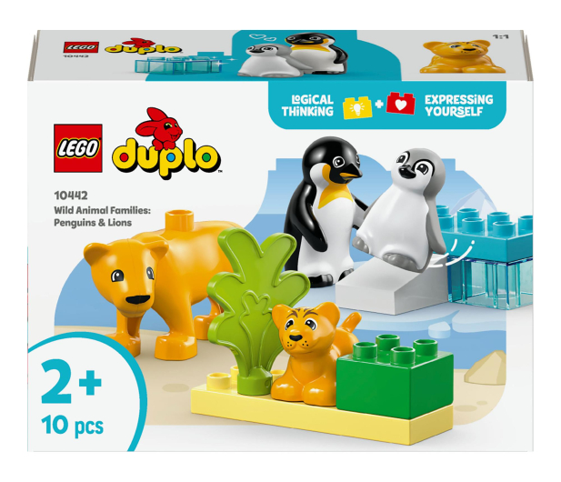 LEGO DUPLO 10442 Rodziny dzikich zwierząt: pingwiny i lwy - 1299016 - zdjęcie